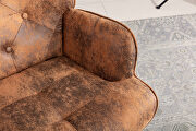 Accent chair living room/bed room, modern leisure chair coffee color microfiber fabric by La Spezia additional picture 9