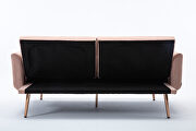 Loveseat sofa with rose gold metal feet and pink velvet by La Spezia additional picture 14