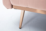 Loveseat sofa with rose gold metal feet and pink velvet by La Spezia additional picture 16