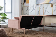 Loveseat sofa with rose gold metal feet and pink velvet by La Spezia additional picture 8