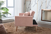 Loveseat sofa with rose gold metal feet and pink velvet by La Spezia additional picture 10