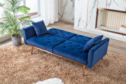 Loveseat sofa with rose gold metal feet and navy velvet by La Spezia additional picture 8