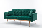 Loveseat sofa with rose gold metal feet and green velvet by La Spezia additional picture 11