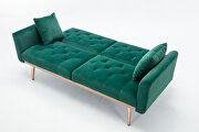 Loveseat sofa with rose gold metal feet and green velvet by La Spezia additional picture 15