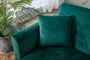 Loveseat sofa with rose gold metal feet and green velvet by La Spezia additional picture 16