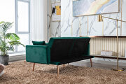 Loveseat sofa with rose gold metal feet and green velvet by La Spezia additional picture 8