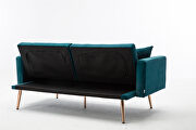 Loveseat sofa with rose gold metal feet and teal velvet by La Spezia additional picture 17
