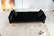Loveseat sofa with rose gold metal feet and black velvet by La Spezia additional picture 2