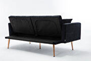 Loveseat sofa with rose gold metal feet and black velvet by La Spezia additional picture 13