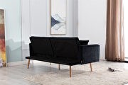 Loveseat sofa with rose gold metal feet and black velvet by La Spezia additional picture 8
