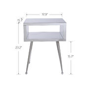 Mirror nightstand, end/ side table in white finish by La Spezia additional picture 17