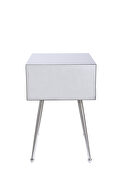 Mirror nightstand, end/ side table in white finish by La Spezia additional picture 8
