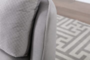 Gray velvet swivel accent barrel chair by La Spezia additional picture 9