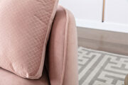 Pink velvet swivel accent barrel chair additional photo 2 of 17