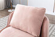 Pink velvet swivel accent barrel chair by La Spezia additional picture 3