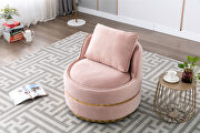 Pink velvet swivel accent barrel chair by La Spezia additional picture 9