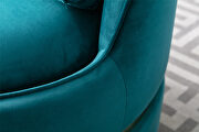Teal velvet swivel accent barrel chair by La Spezia additional picture 2