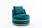 Teal velvet swivel accent barrel chair by La Spezia additional picture 13