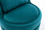 Teal velvet swivel accent barrel chair by La Spezia additional picture 14