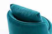 Teal velvet swivel accent barrel chair by La Spezia additional picture 15