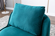Teal velvet swivel accent barrel chair by La Spezia additional picture 6