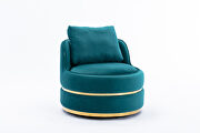 Teal velvet swivel accent barrel chair by La Spezia additional picture 7