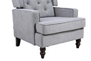Comfortable rocking chair accent chair with light gray fabric by La Spezia additional picture 2