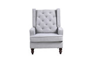 Comfortable rocking chair accent chair with light gray fabric by La Spezia additional picture 16