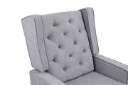 Comfortable rocking chair accent chair with light gray fabric by La Spezia additional picture 18