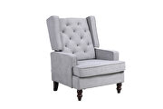 Comfortable rocking chair accent chair with light gray fabric by La Spezia additional picture 10