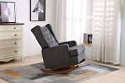 Comfortable rocking chair accent chair with dark gray fabric by La Spezia additional picture 2