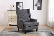 Comfortable rocking chair accent chair with dark gray fabric by La Spezia additional picture 11