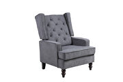 Comfortable rocking chair accent chair with dark gray fabric by La Spezia additional picture 12