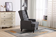 Comfortable rocking chair accent chair with dark gray fabric by La Spezia additional picture 13