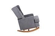 Comfortable rocking chair accent chair with dark gray fabric by La Spezia additional picture 3