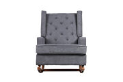 Comfortable rocking chair accent chair with dark gray fabric by La Spezia additional picture 4