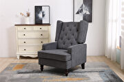 Comfortable rocking chair accent chair with dark gray fabric by La Spezia additional picture 6