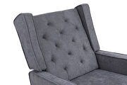 Comfortable rocking chair accent chair with dark gray fabric by La Spezia additional picture 8