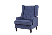 Comfortable rocking chair accent chair with navy fabric by La Spezia additional picture 11