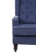 Comfortable rocking chair accent chair with navy fabric by La Spezia additional picture 14