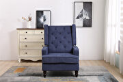Comfortable rocking chair accent chair with navy fabric by La Spezia additional picture 16
