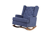 Comfortable rocking chair accent chair with navy fabric by La Spezia additional picture 6