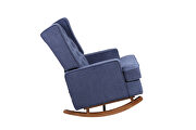 Comfortable rocking chair accent chair with navy fabric by La Spezia additional picture 10