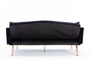 Loveseat sofa with stainless feet black velvet by La Spezia additional picture 8