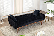 Loveseat sofa with stainless feet black velvet by La Spezia additional picture 9