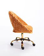 Modern leisure swivel office chair orange velvet by La Spezia additional picture 5