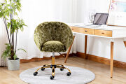 Modern leisure swivel office chair green velvet by La Spezia additional picture 11