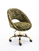 Modern leisure swivel office chair green velvet by La Spezia additional picture 13