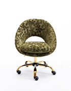Modern leisure swivel office chair green velvet by La Spezia additional picture 3