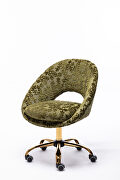 Modern leisure swivel office chair green velvet by La Spezia additional picture 7